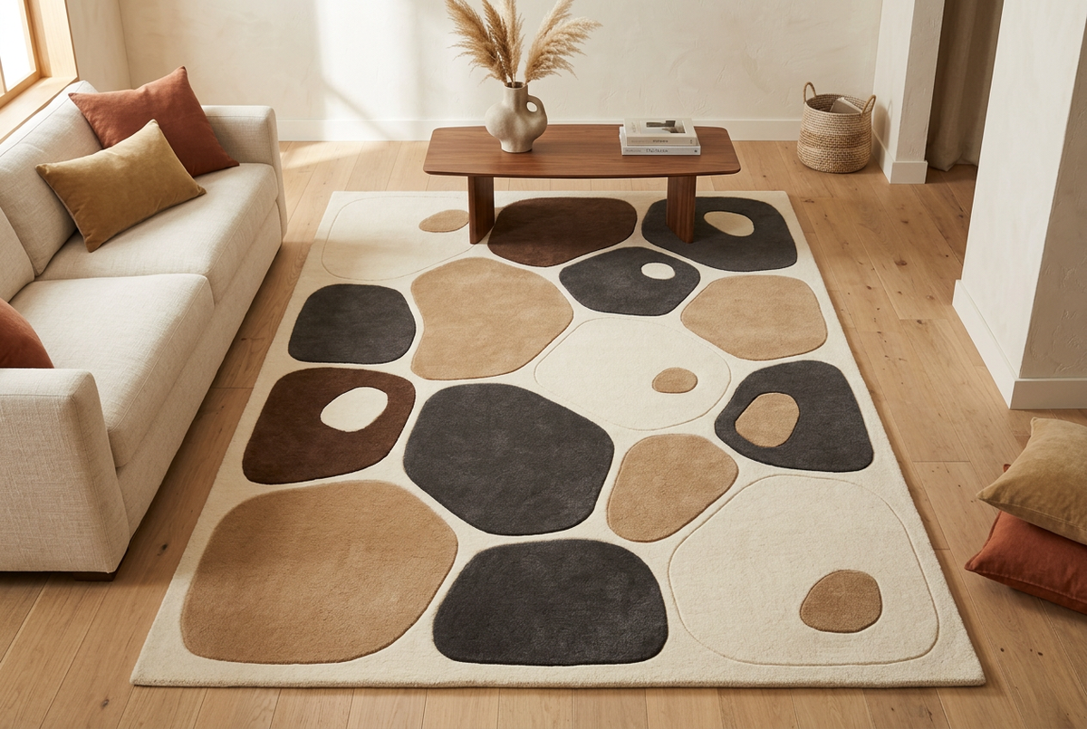 Room setup scene with the rug's exact original design