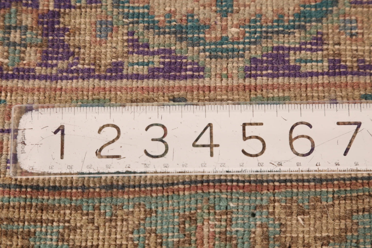 Royal Purple and Ivory 8x10 Hand Knotted Premium Heriz Serapi Medallion Paisley Wool Area Rug