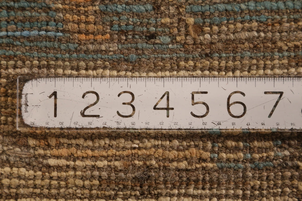 Ivory and Dusty Teal Diamond Lattice Trellis Oushak Vintage Antique Traditional 8x10 Hand Knotted Wool Area Rug