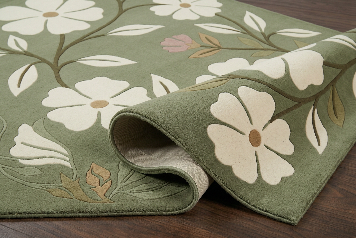 Sage Blossom folded detail