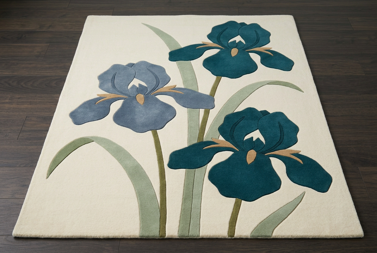 Teal Iris front three-quarter view