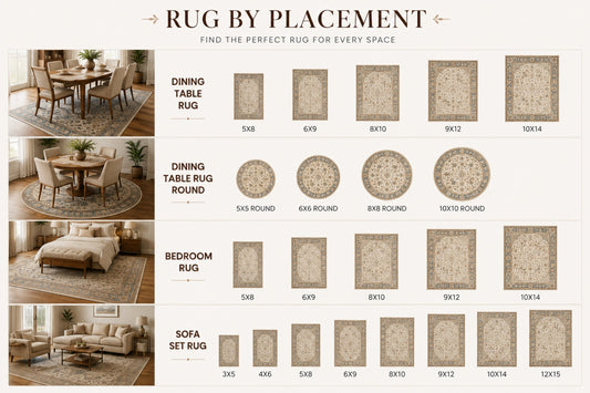Rug size chart