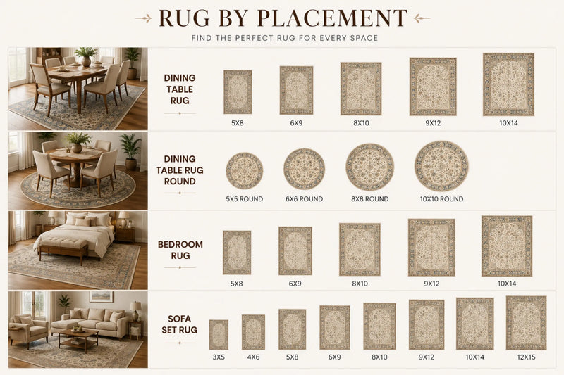 Rug size chart