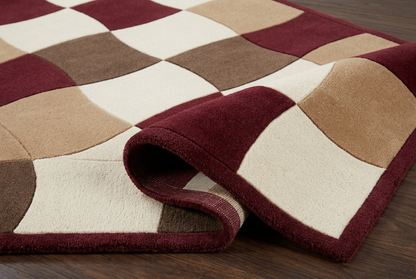 Burgundy Atelier folded-pile view