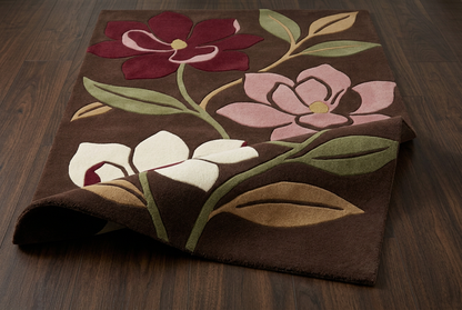 Burgundy Bloom folded-pile view