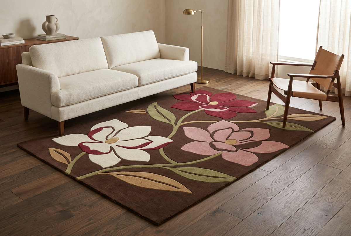 Burgundy Bloom living-room concept