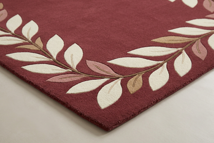 Burgundy Laurel corner detail