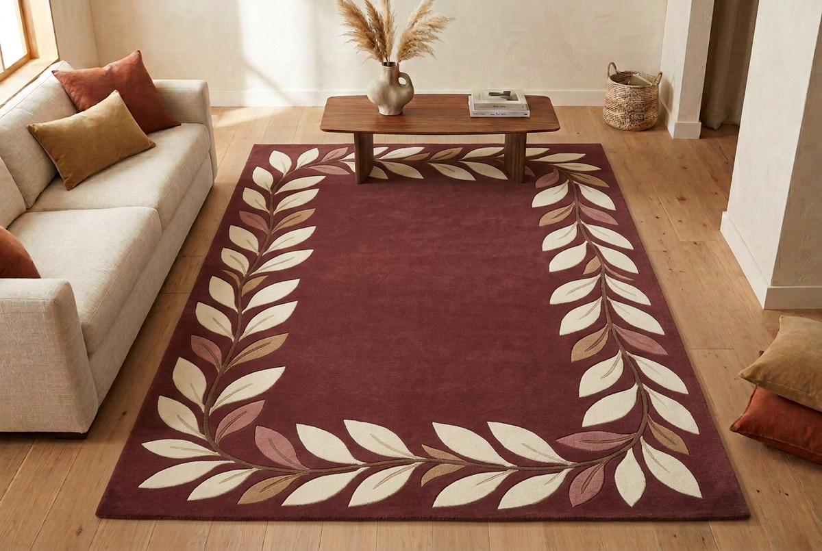 Burgundy Laurel living-room setup