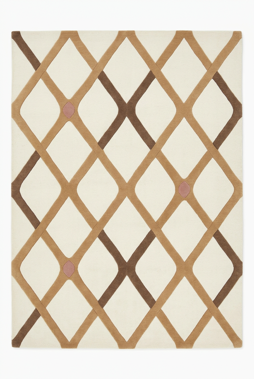 Camel Trellis 8×10 hand-tufted wool rug concept