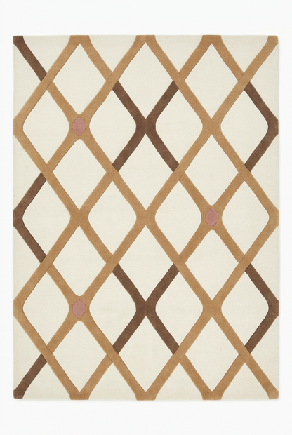 Camel Trellis 8×10 hand-tufted wool rug concept