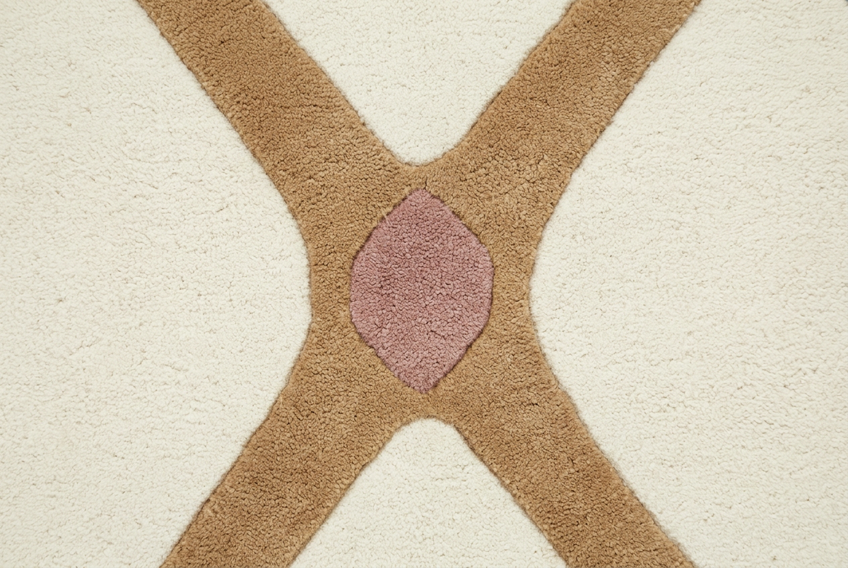 Camel Trellis wool close-up