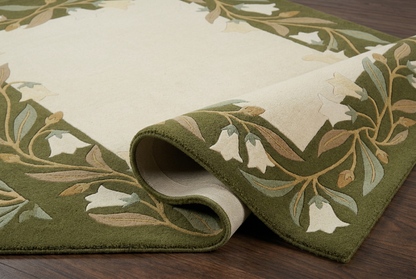 Ivory Olive Bluebell folded detail