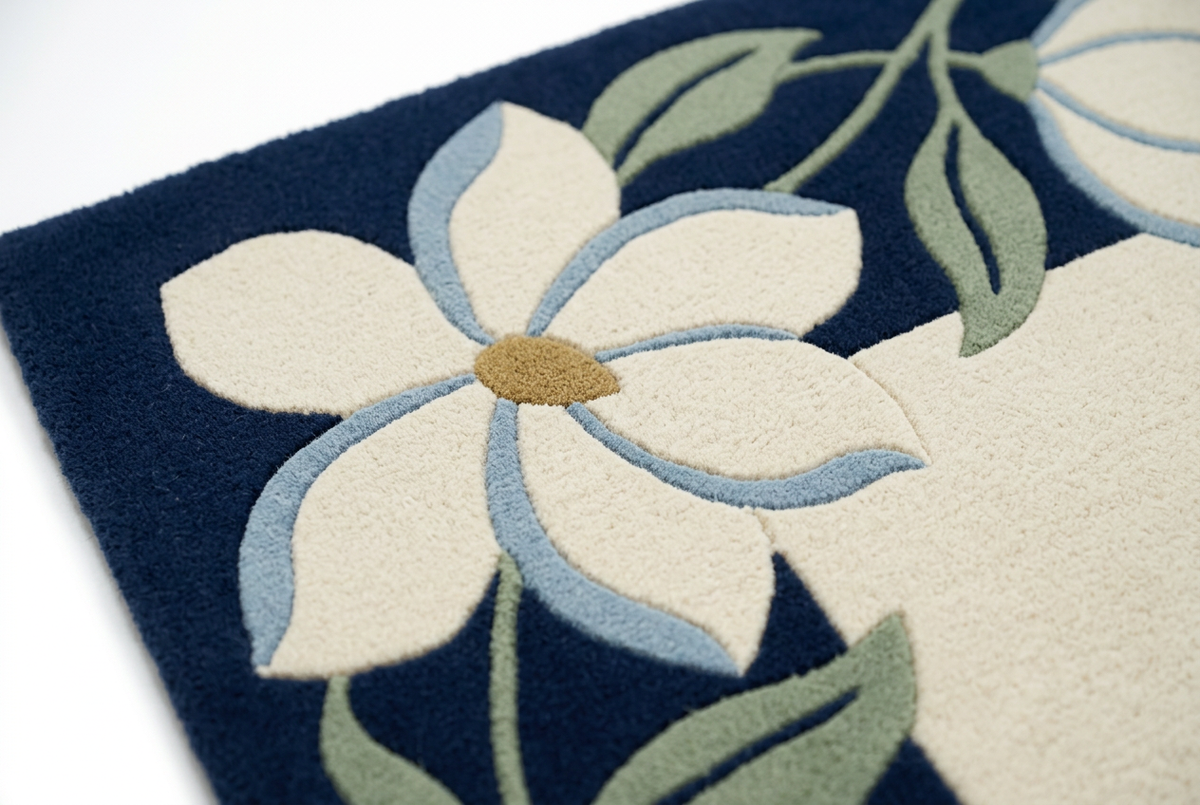 Midnight Magnolia wool close-up