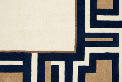 Navy Portico wool close-up