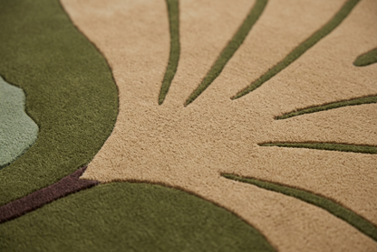 Olive Canopy wool texture detail