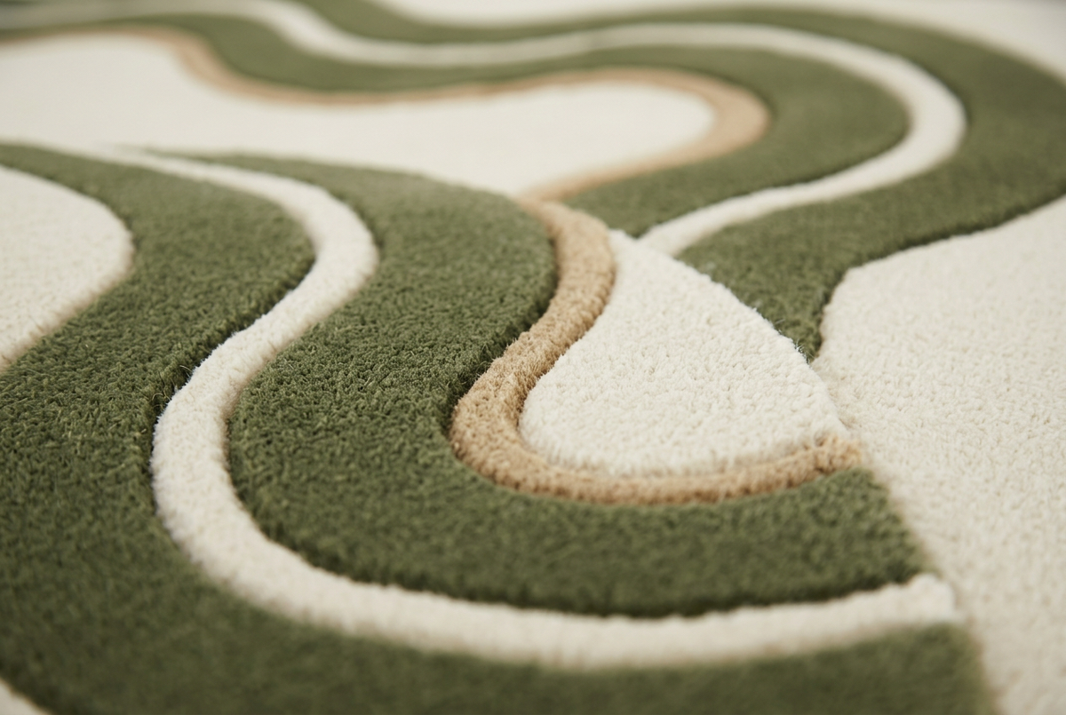Olive Contour wool close-up