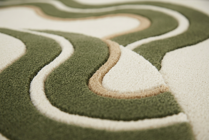 Olive Contour wool close-up
