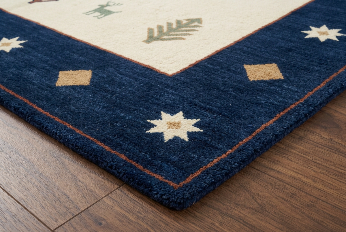 Revised Navy Gabbeh corner detail