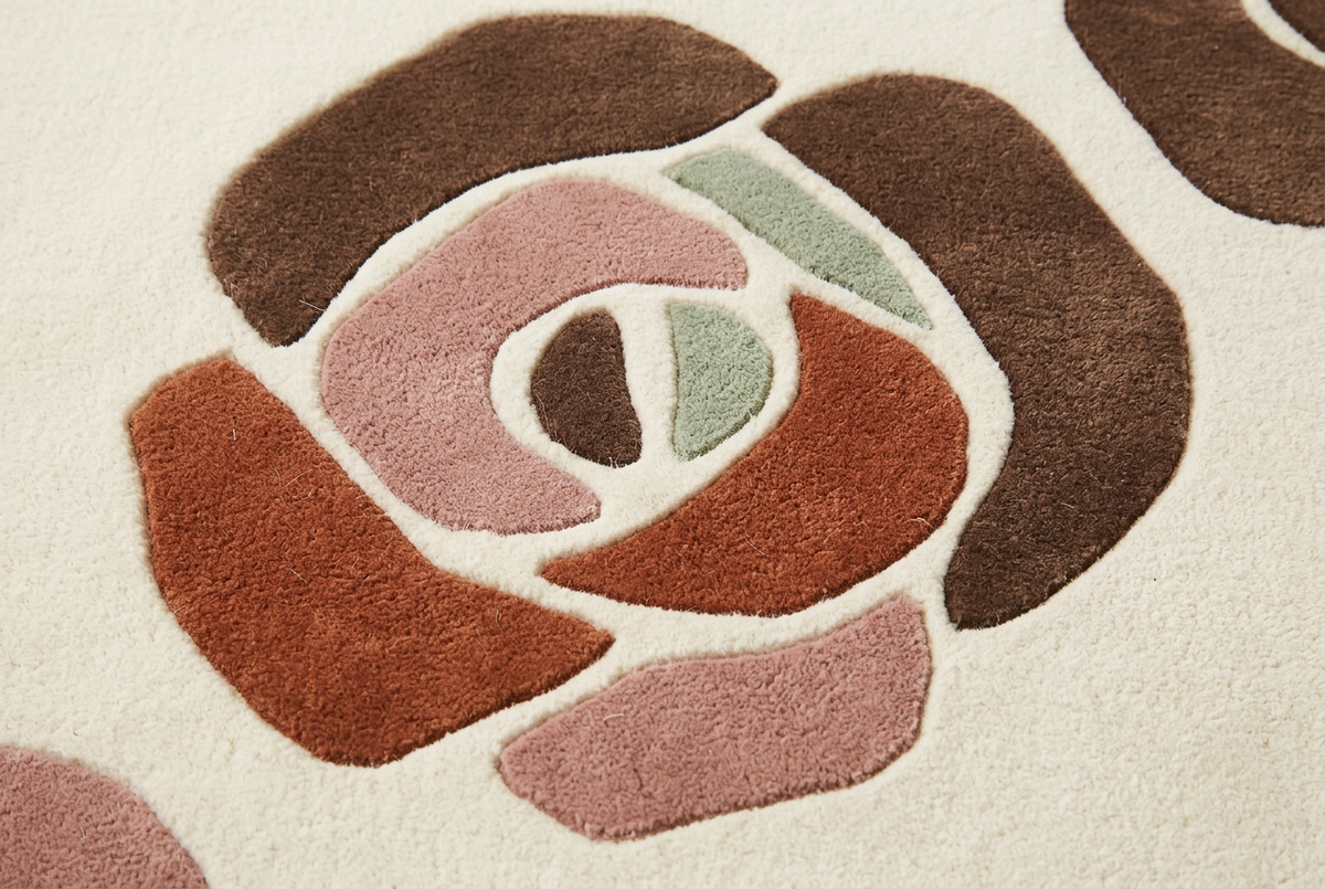 Rosewood Mosaic wool close-up