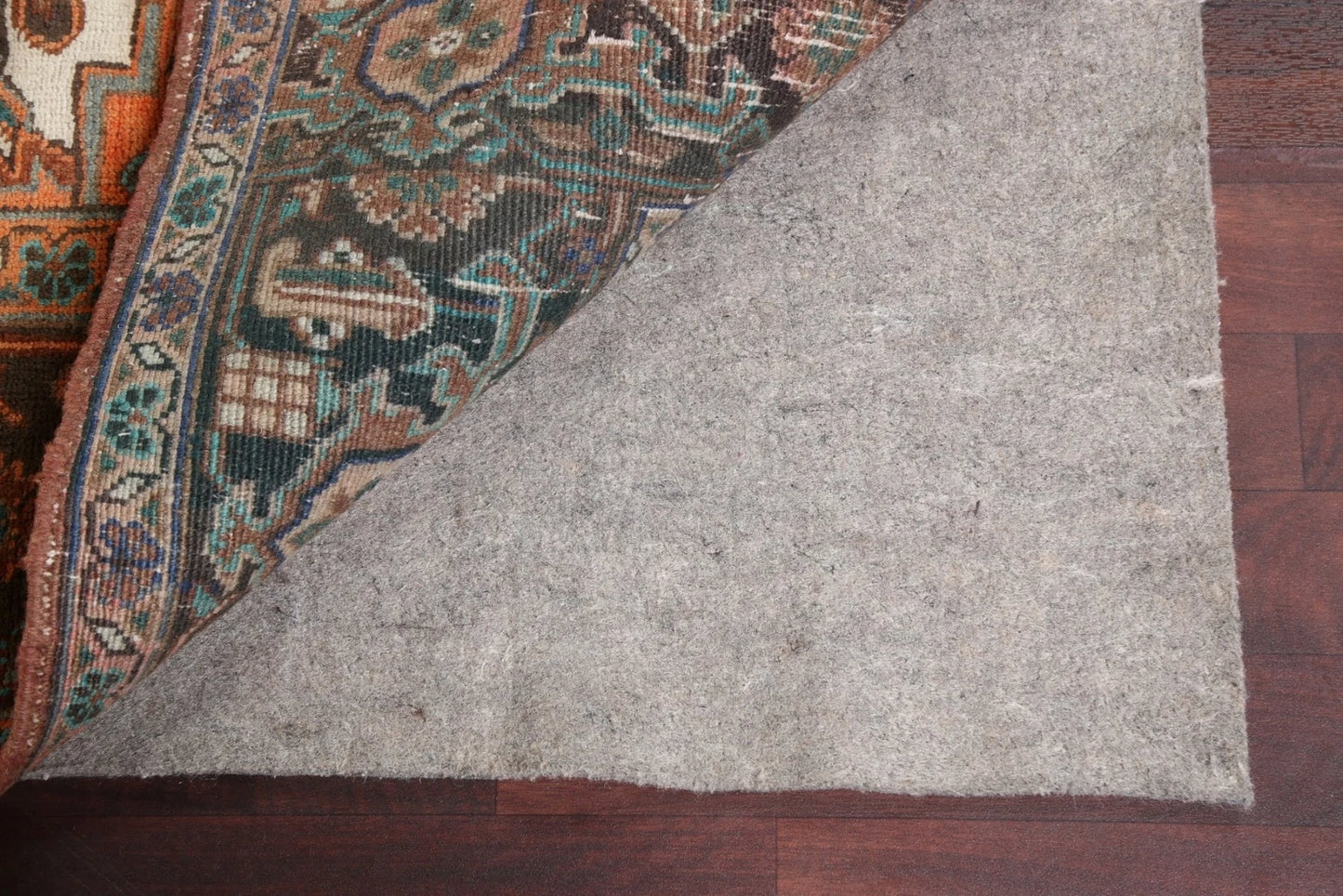 Chocolate Brown and Rust 8x10 Hand Knotted Premium Heriz Serapi Geometric Medallion Wool Area Rug