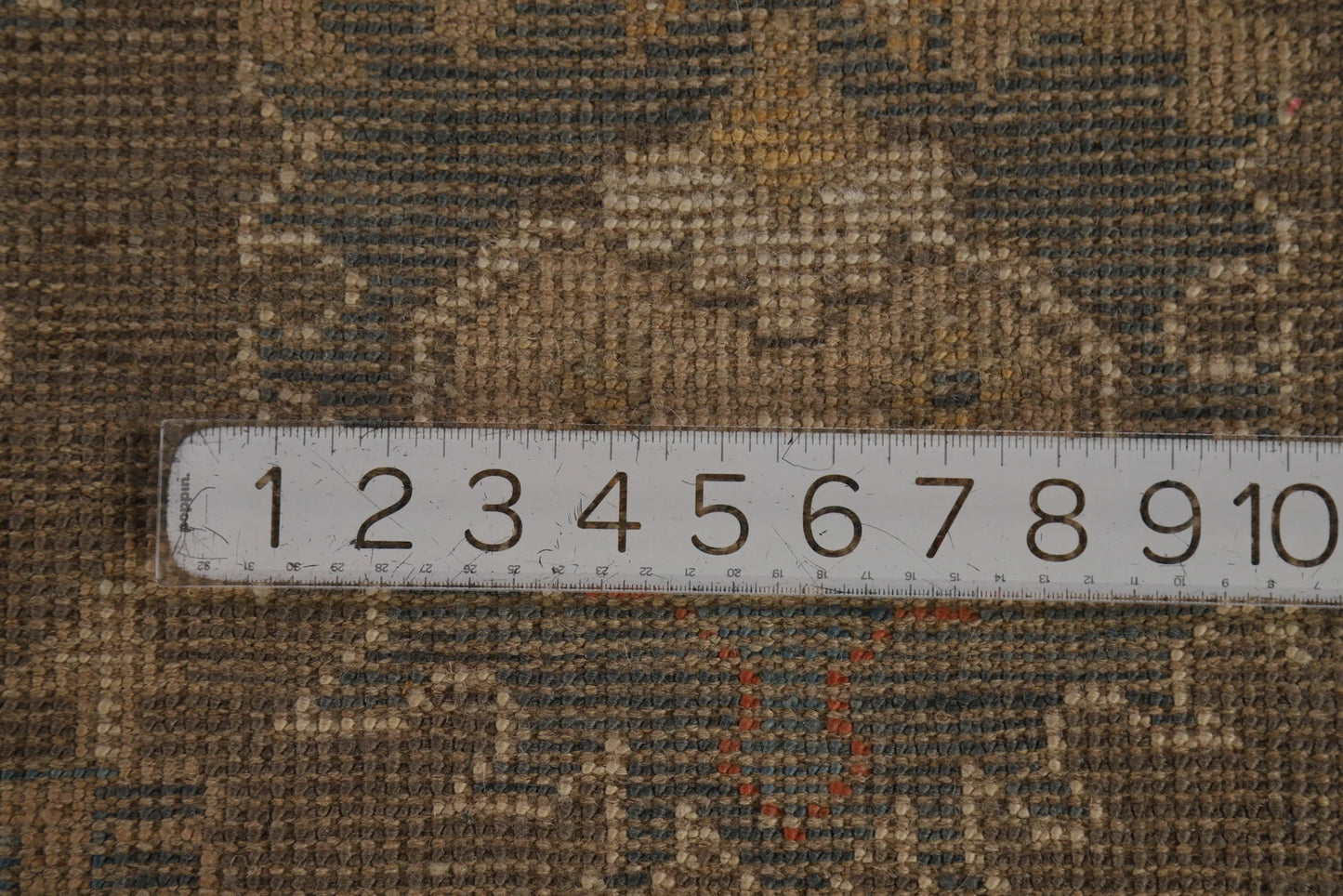 All-Over Floral Scroll Oushak Steel Blue and Dark Brown Bold Traditional 8x10 Hand Knotted Wool Area Rug