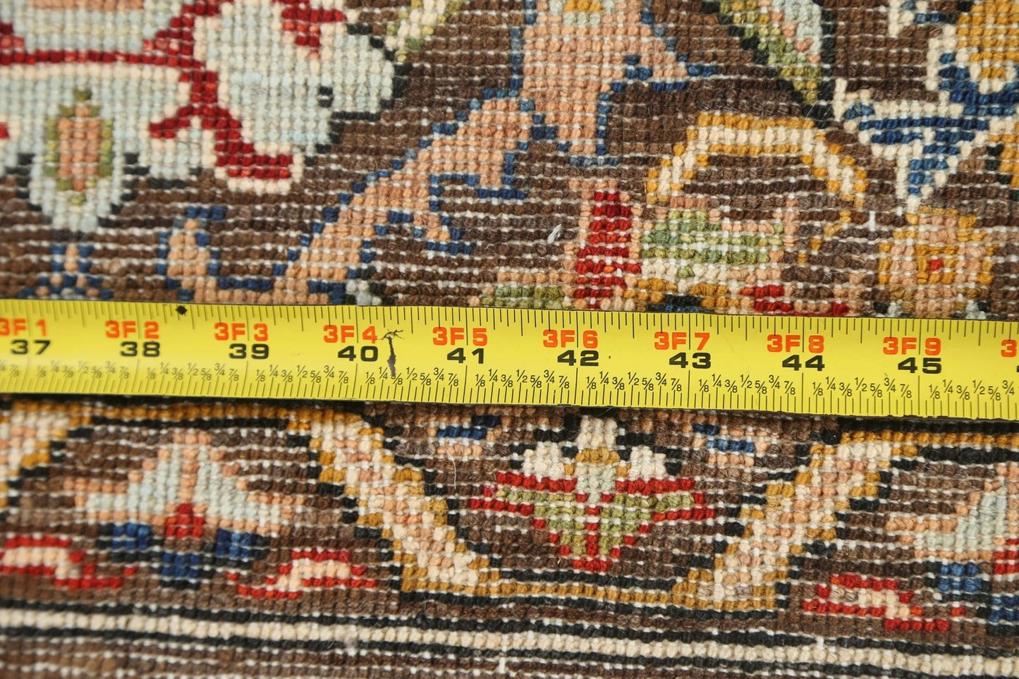 8x10 Warm Brown and Ivory Vintage style Traditional oriental Oushak Hand Knotted All-Over Floral Wool Area Rug