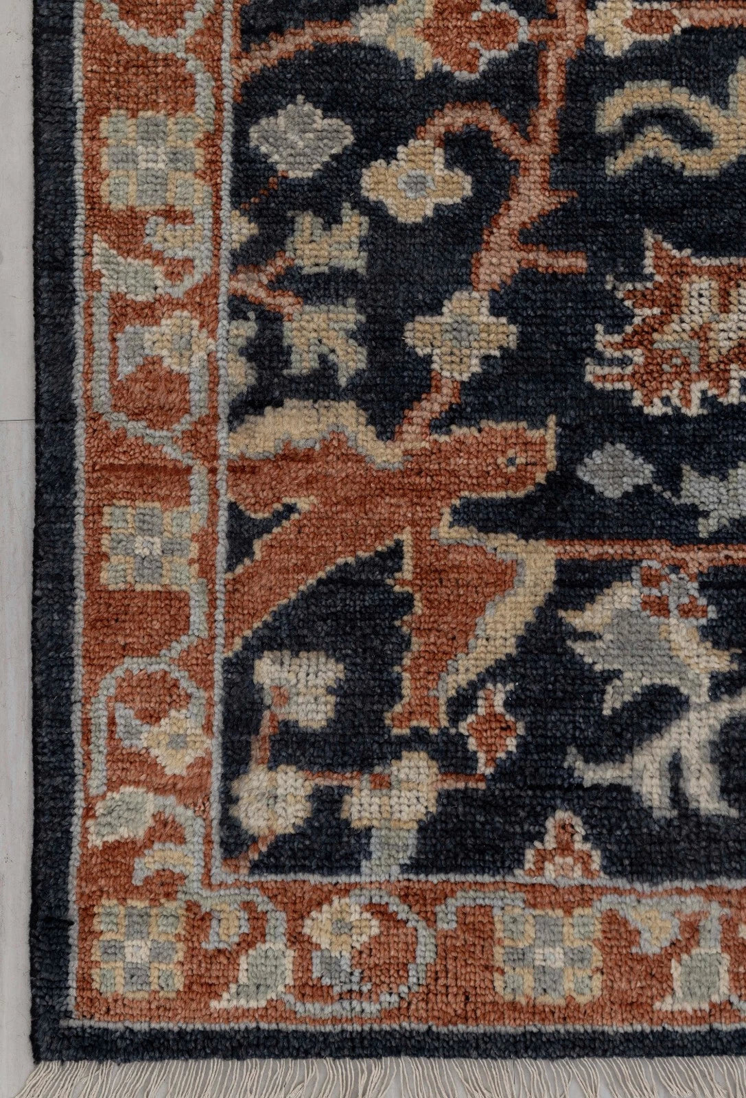 Animal and Tree of Life Navy Hand Knotted Persian Hunting Style Wool Area Rug 8x10