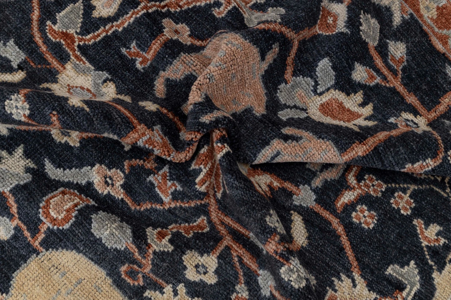 Animal and Tree of Life Navy Hand Knotted Persian Hunting Style Wool Area Rug 8x10