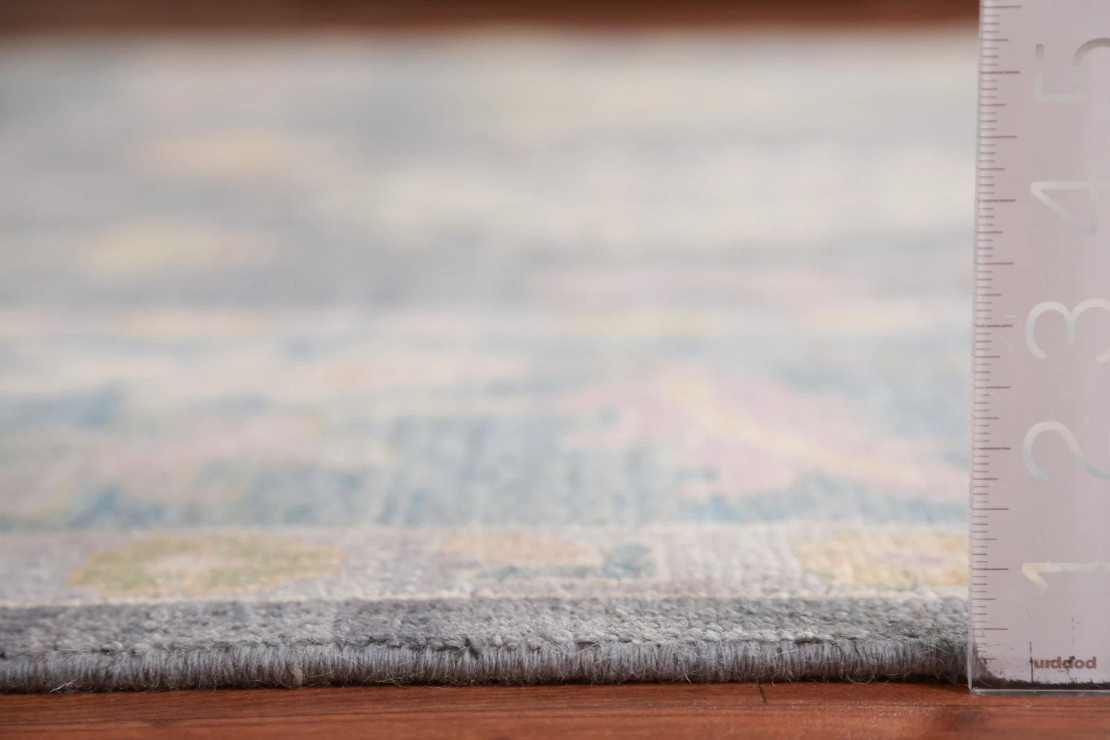 8x10 Vibrant Colorful Charcoal and Blush Oushak Hand Knotted Large Floral Wool Area Rug