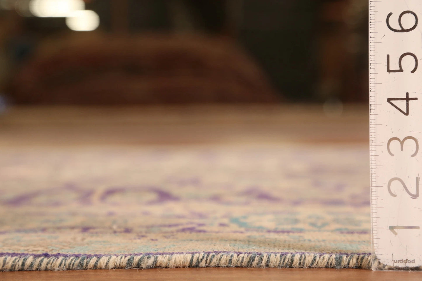 Royal Purple and Ivory 8x10 Hand Knotted Premium Heriz Serapi Medallion Paisley Wool Area Rug