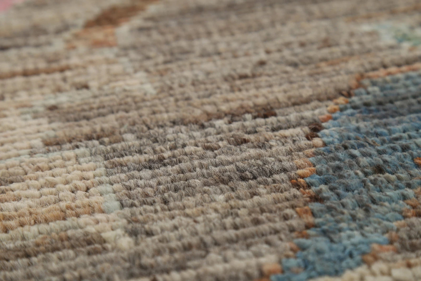 Hand Knotted Vintage Oushak Enchanting Mushroom and Teal 8x10 Prayer Arch Folk Art Wool Area Rug