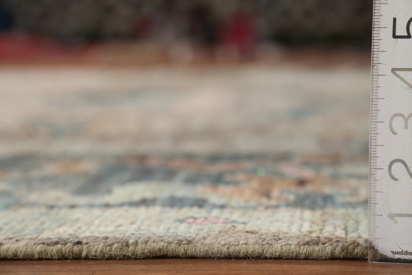 Hand Knotted Vintage Oushak Enchanting Mushroom and Teal 8x10 Prayer Arch Folk Art Wool Area Rug