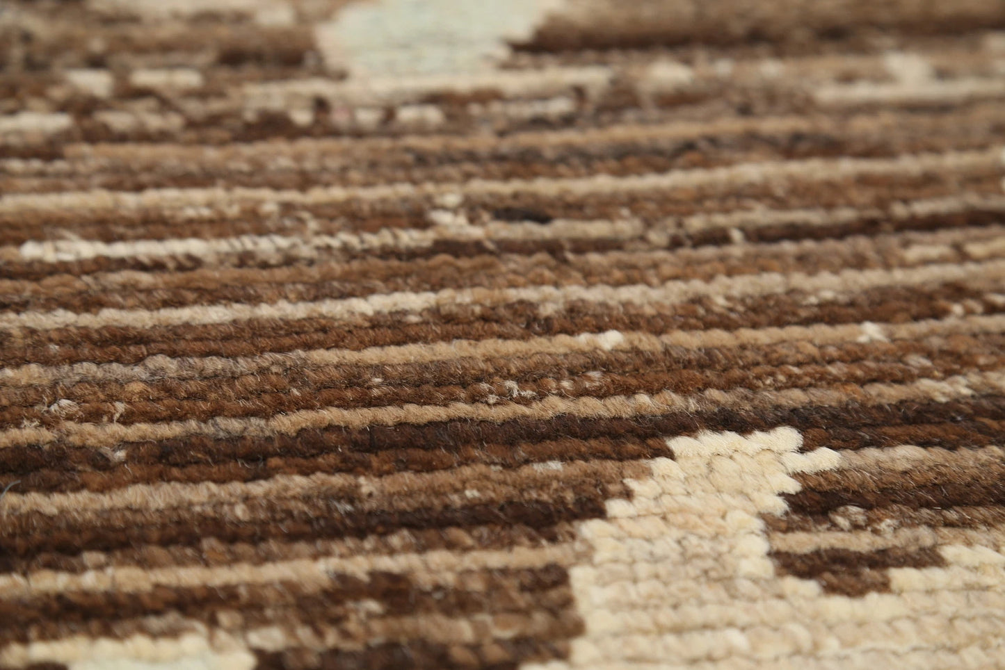 Oushak All-Over Floral Scatter Dark Chocolate Brown and Blue Hand Knotted 8x10 Vintage Antique Wool Area Rug