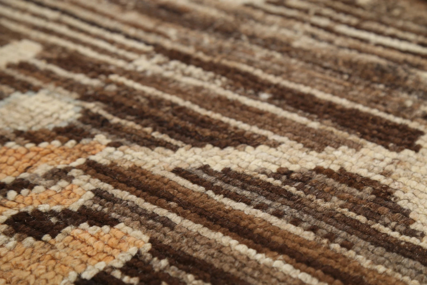Oushak All-Over Floral Scatter Dark Chocolate Brown and Blue Hand Knotted 8x10 Vintage Antique Wool Area Rug