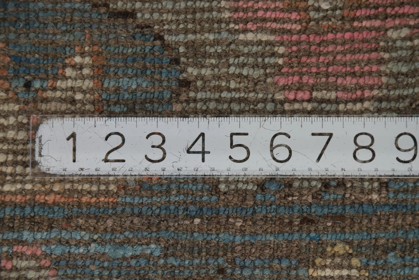 Teal and Blush Pink 8x10 Hand Knotted Romantic Oushak All-Over Bold Floral Scatter Wool Area Rug 