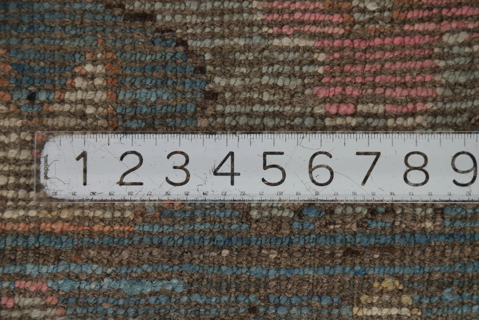 Teal and Blush Pink 8x10 Hand Knotted Romantic Oushak All-Over Bold Floral Scatter Wool Area Rug 