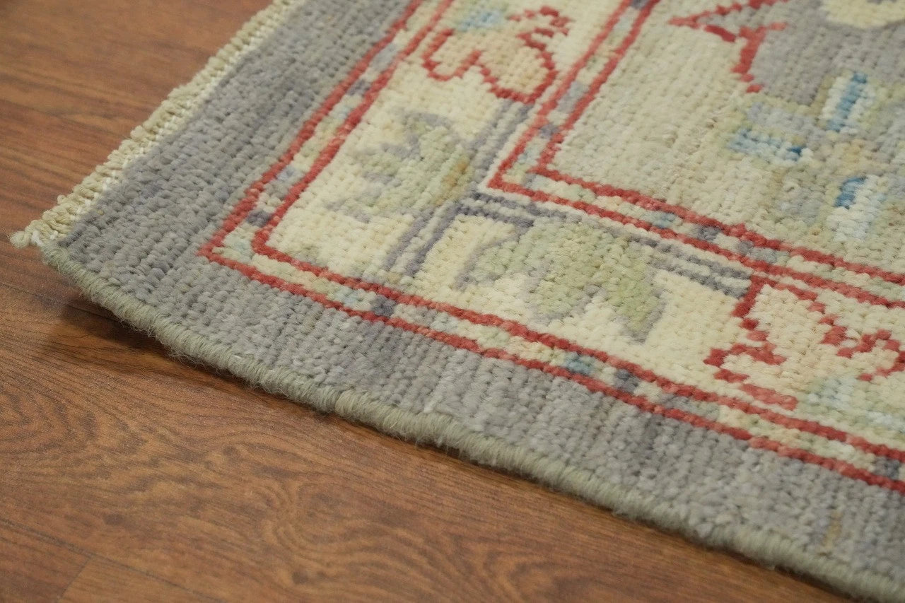 Vintage Look Antique Style Turkish Oushak Traditional Hand-Knotted Beige and Grey 8x10 Wool Area Rug