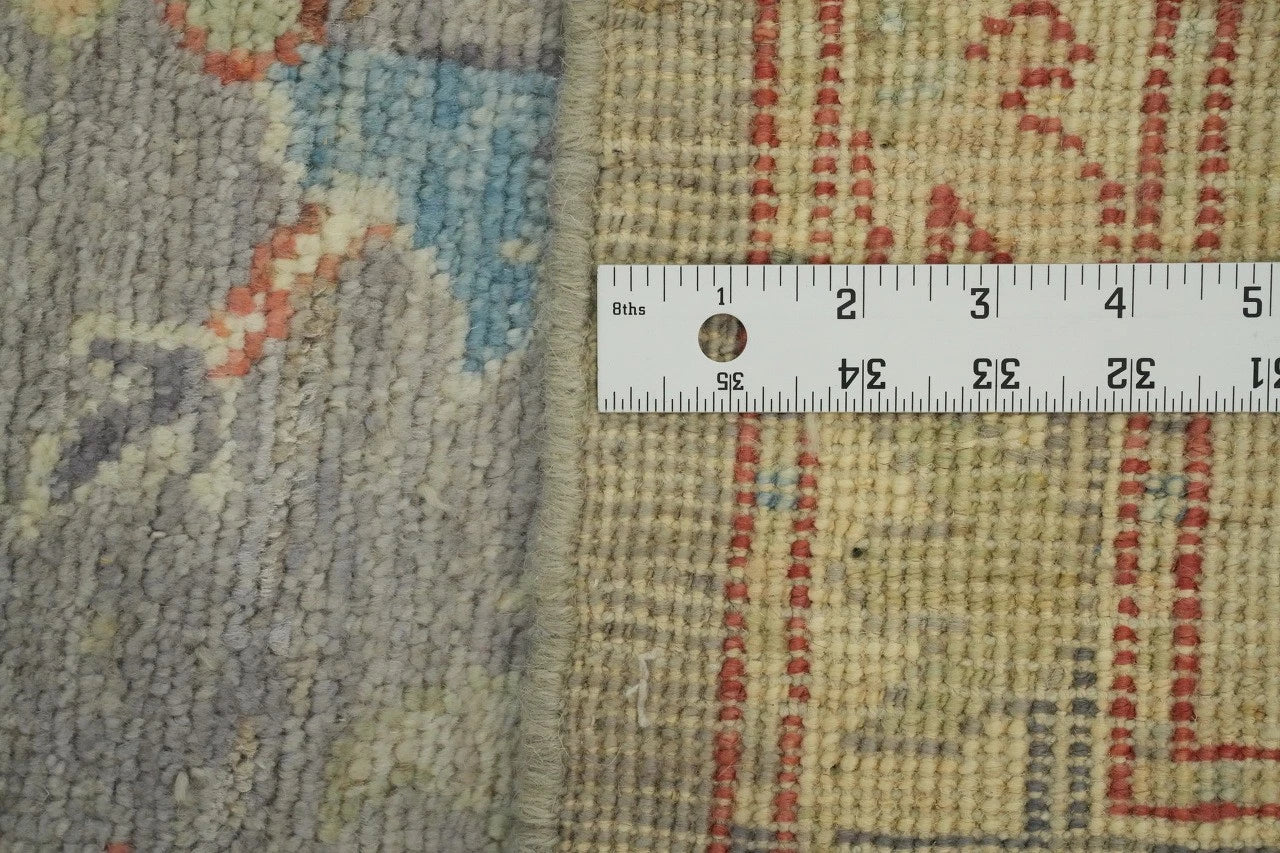 Vintage Look Antique Style Turkish Oushak Traditional Hand-Knotted Beige and Grey 8x10 Wool Area Rug