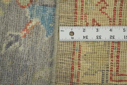 Vintage Look Antique Style Turkish Oushak Traditional Hand-Knotted Beige and Grey 8x10 Wool Area Rug 
