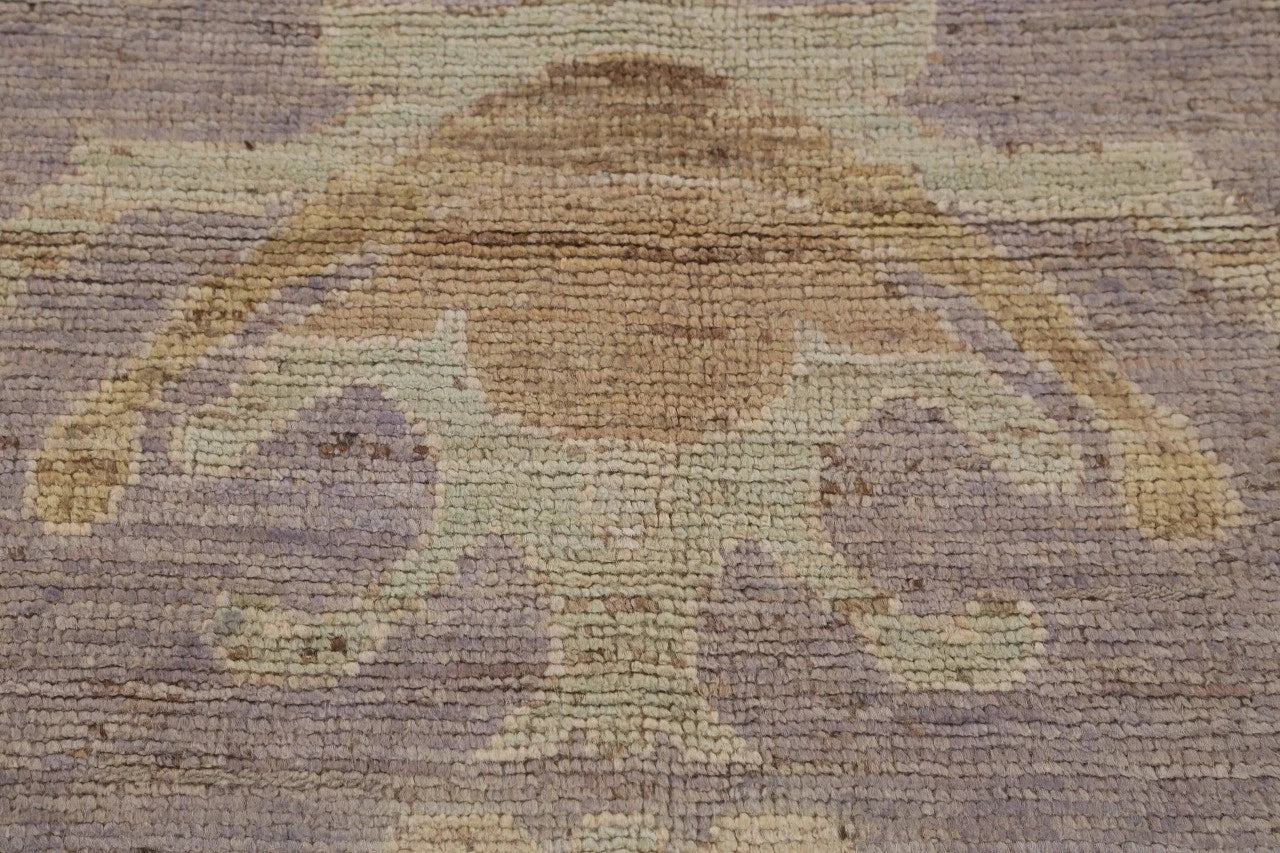 8x10 Purple Ivory Gold Oushak Vintage Hand Knotted Wool Area Rug