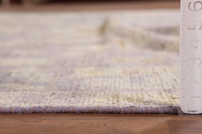 8x10 Purple Ivory Gold Oushak Vintage Hand Knotted Wool Area Rug 
