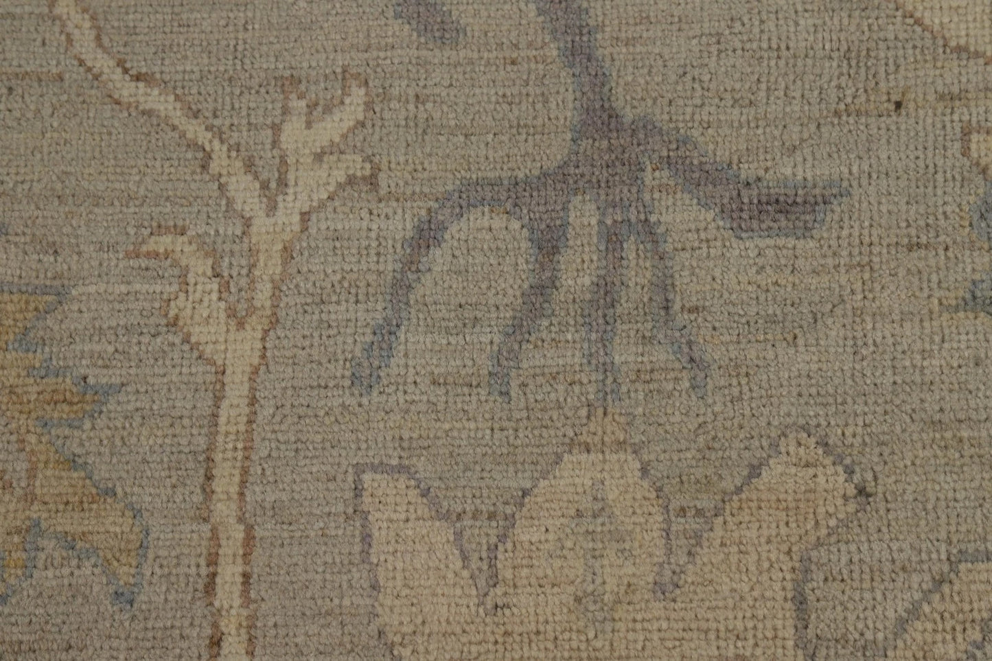 Grey Blue Ivory Floral Oushak Hand Knotted Wool Rug 8x10 Antique Style Traditional