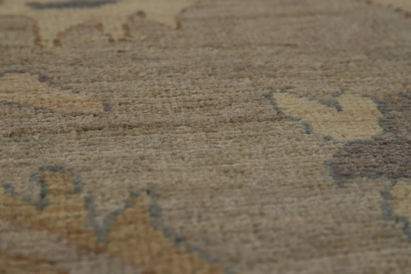 Grey Blue Ivory Floral Oushak Hand Knotted Wool Rug 8x10 Antique Style Traditional