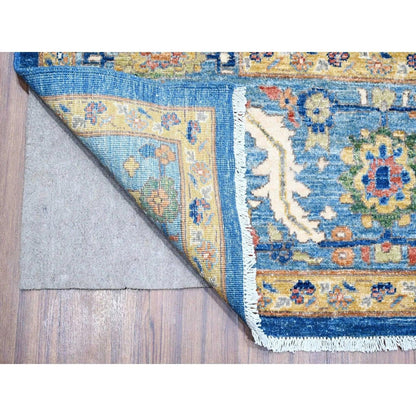 Oriental Oushak Floral Hand Knotted Wool Area Rug 9x12 Royal Blue Ivory Traditional Afghan 