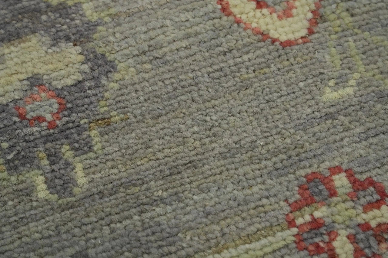 Vintage Look Antique Style Turkish Oushak Traditional Hand-Knotted Beige and Grey 8x10 Wool Area Rug