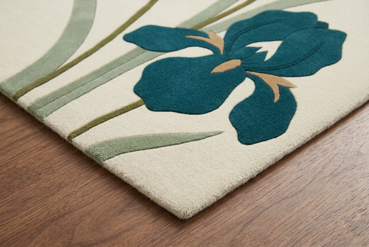 Teal Iris corner detail