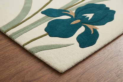Teal Iris corner detail