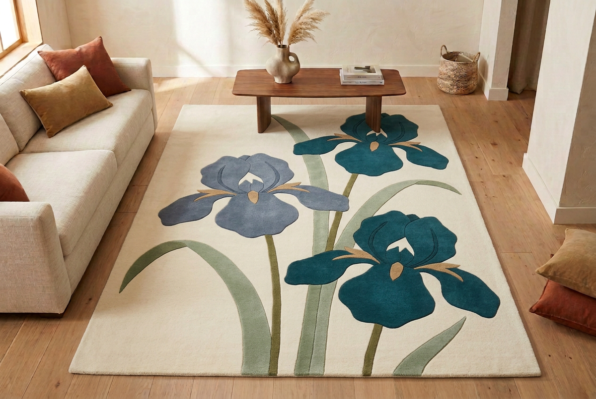 Teal Iris living-room concept