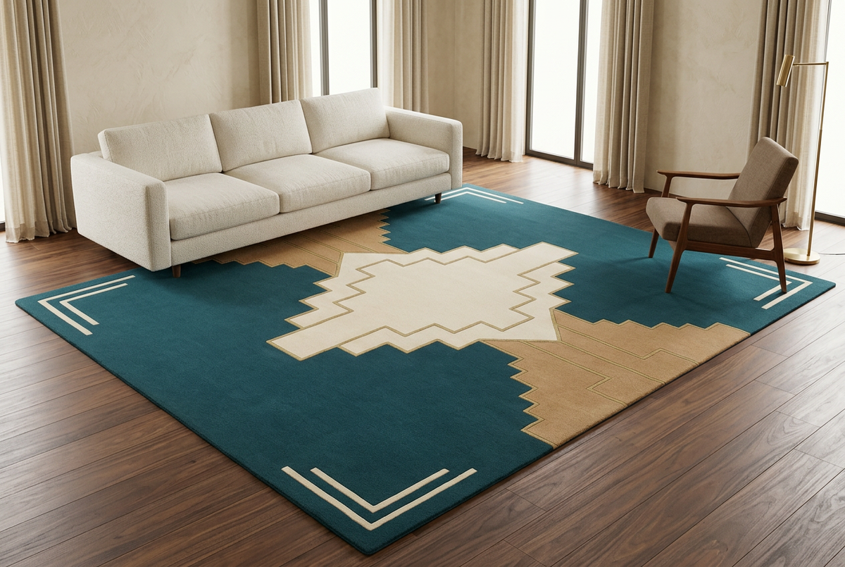 Teal Pavilion living-room concept
