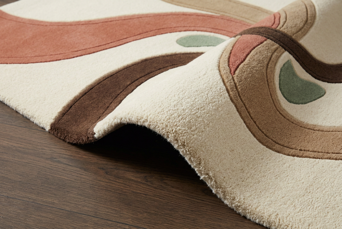 Terra Flow folded wool pile concept